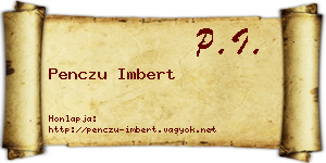 Penczu Imbert névjegykártya